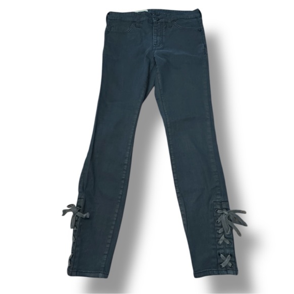 Pilcro and the Letterpress Pants - Pilcro And The Letterpress Black Pant Lace Up Ankle Pants Casual Women’s Size 27